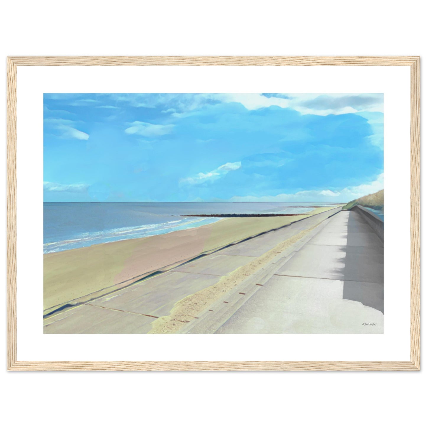 Prestatyn Beach Framed Print