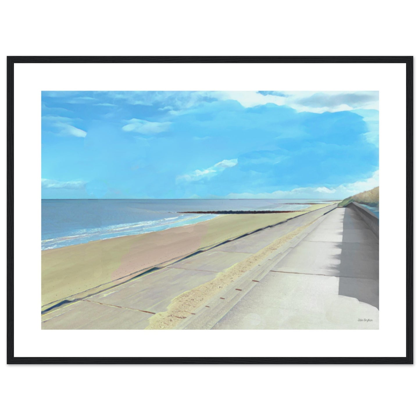 Prestatyn Beach Framed Print