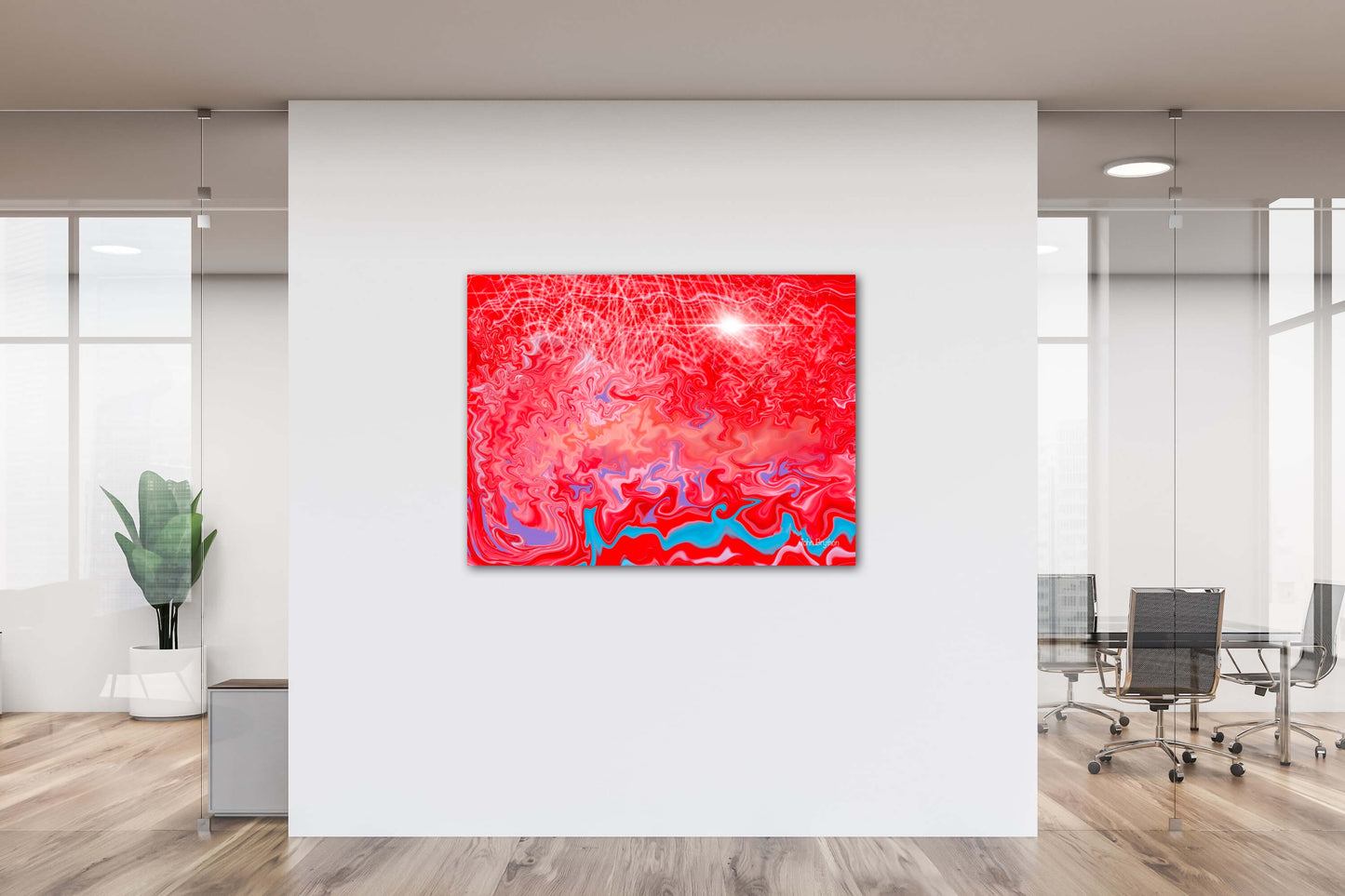 Red Abstract Canvas