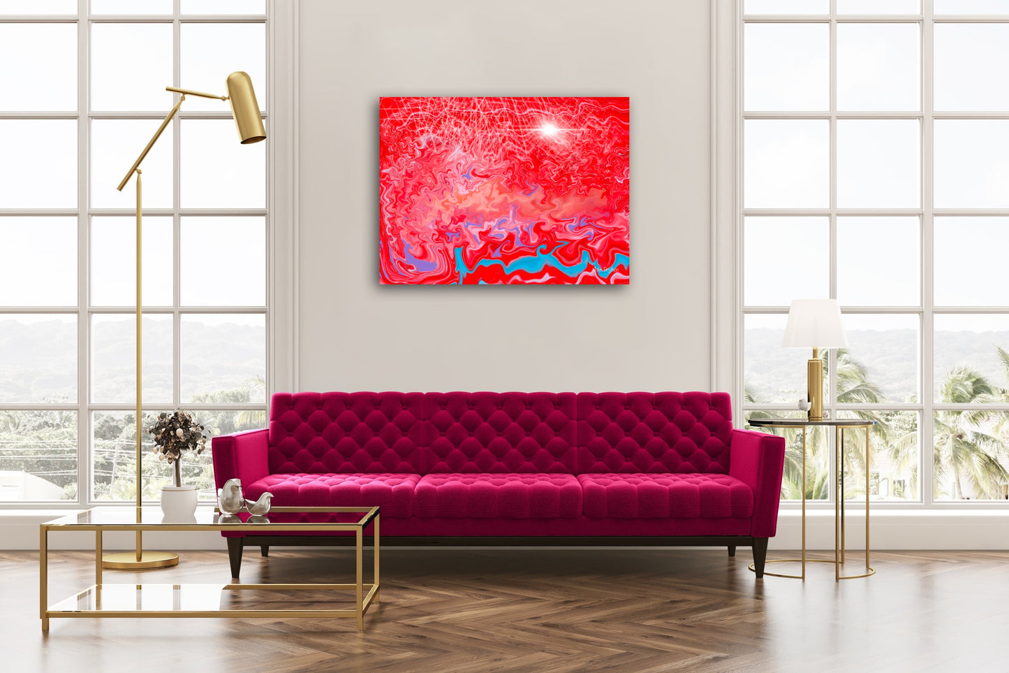 Red Abstract Canvas