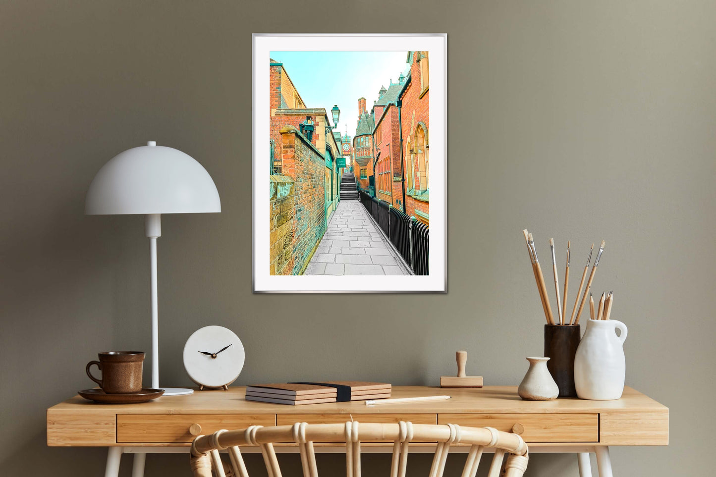 Chester City Walls - Eastgate Clock-print by John Brython