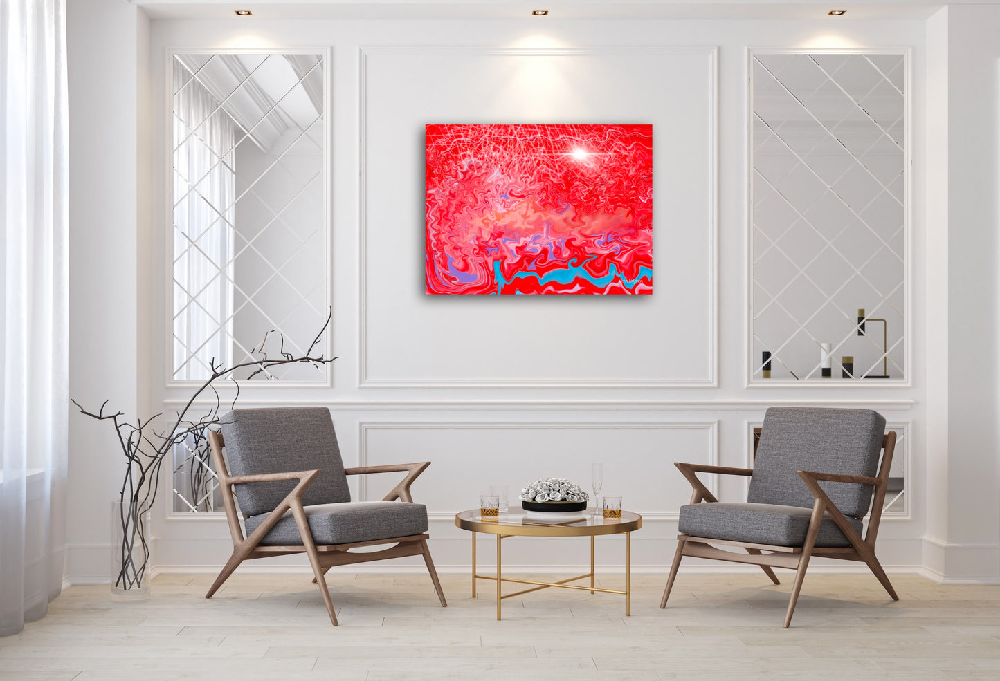 Red Abstract Canvas