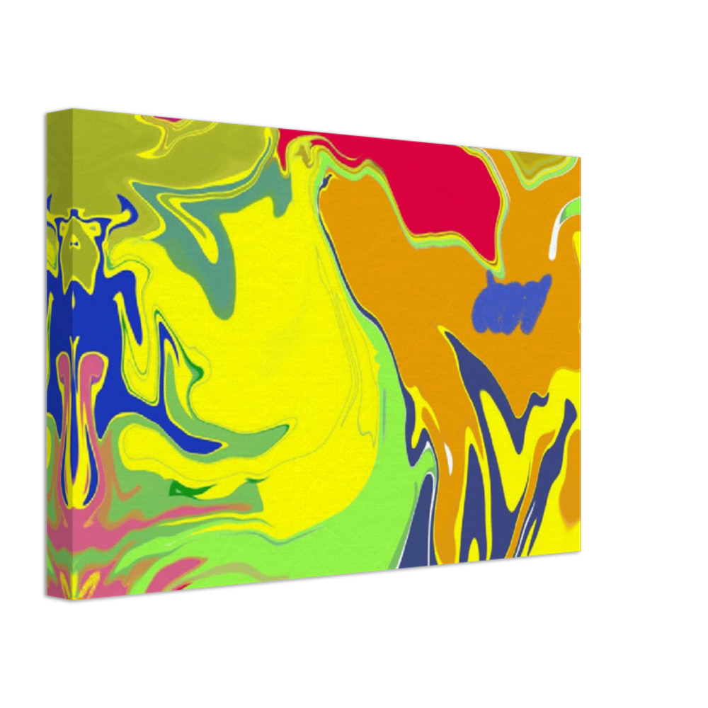 Bright Colourful Canvas Abstract Art Print