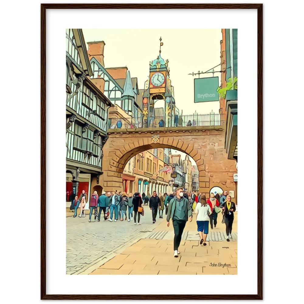 Eastgate Street Chester Framed PrInt by John Brython