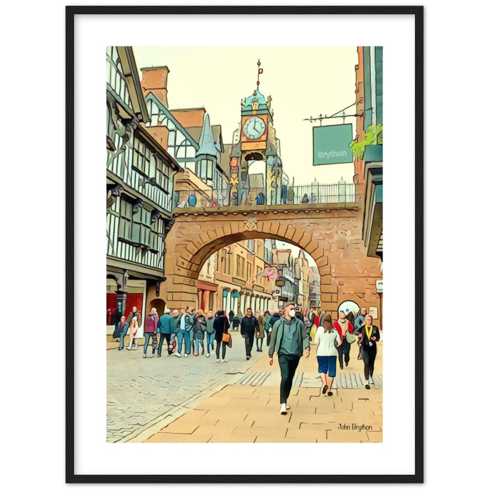 Eastgate Street Chester Framed PrInt by John Brython