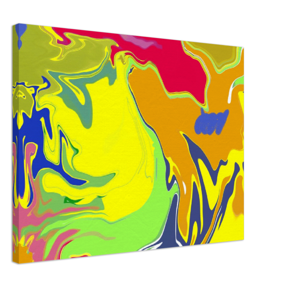 Bright Colourful Canvas Abstract Art Print