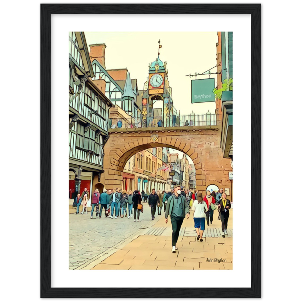 Eastgate Street Chester Framed PrInt by John Brython