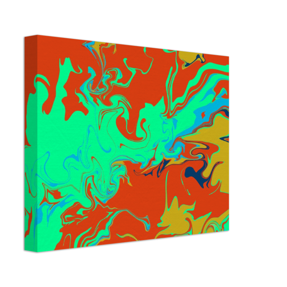 Colourful Abstract Canvas Fractal Art Print