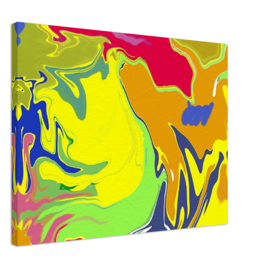 Bright Colourful Canvas Abstract Art Print