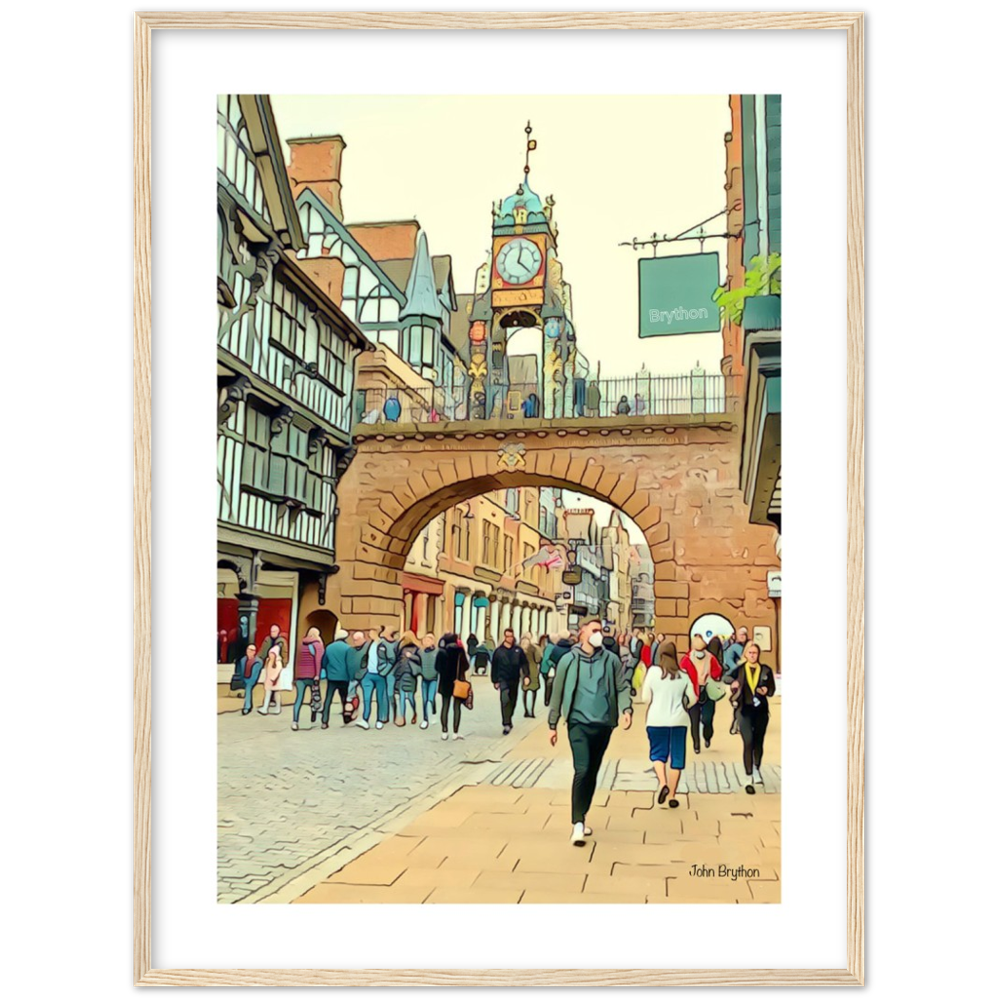 Eastgate Street Chester Framed PrInt by John Brython