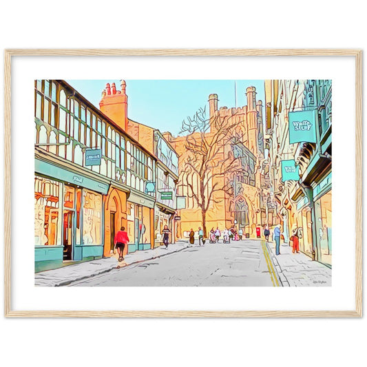 Chester Cathedral Street Art Framed Print