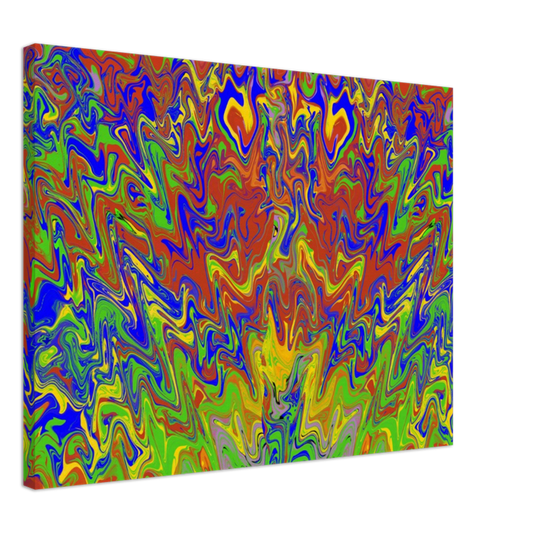Rise of the Phoenix Multi Coloured Abstract Canvas Print