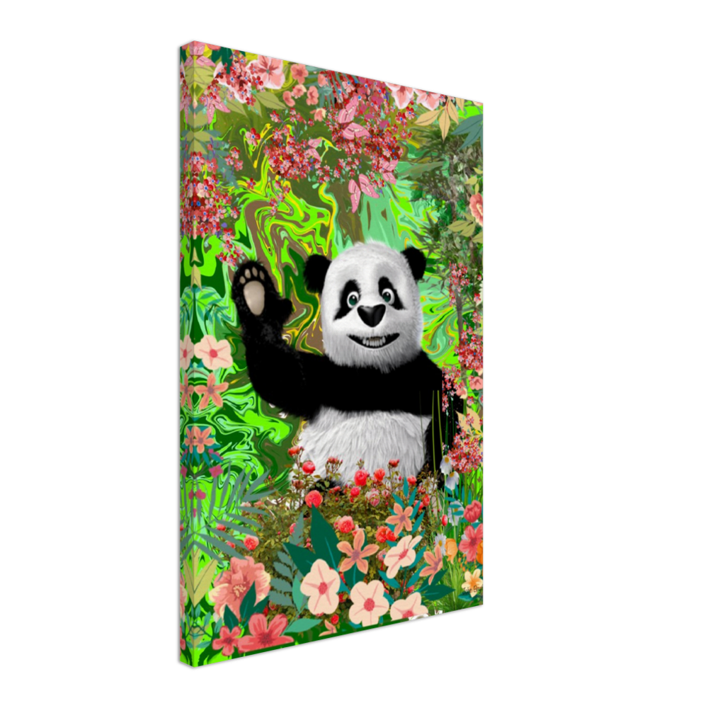 Panda Painting Printed onto Canvas