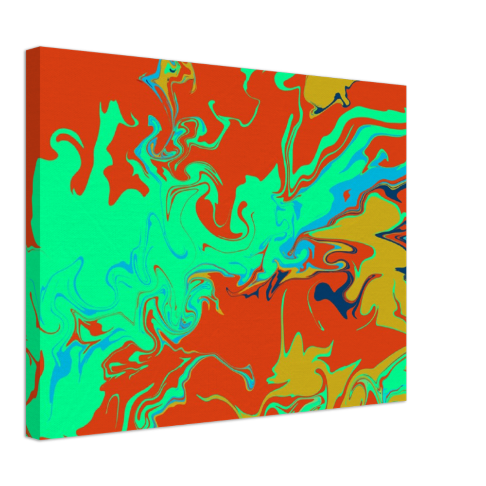 Colourful Abstract Canvas Fractal Art Print