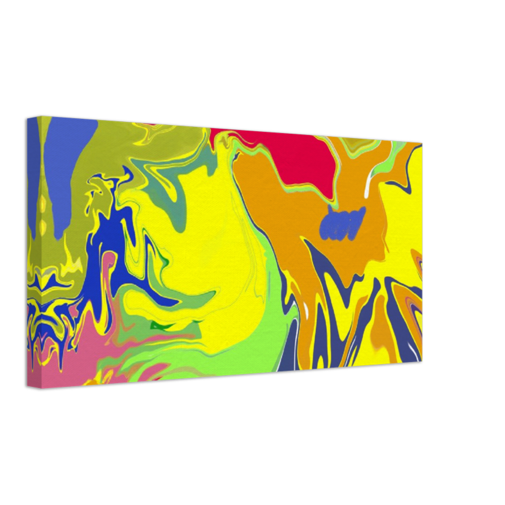 Bright Colourful Canvas Abstract Art Print