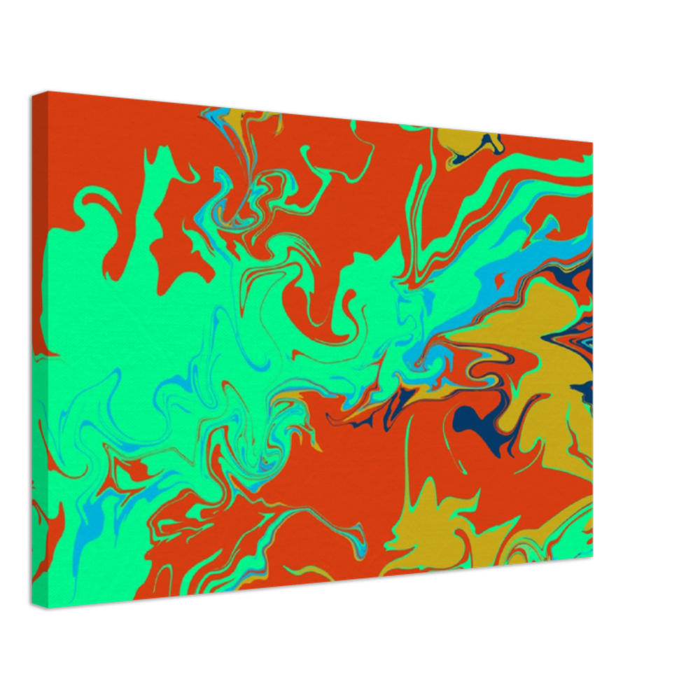 Colourful Abstract Canvas Fractal Art Print