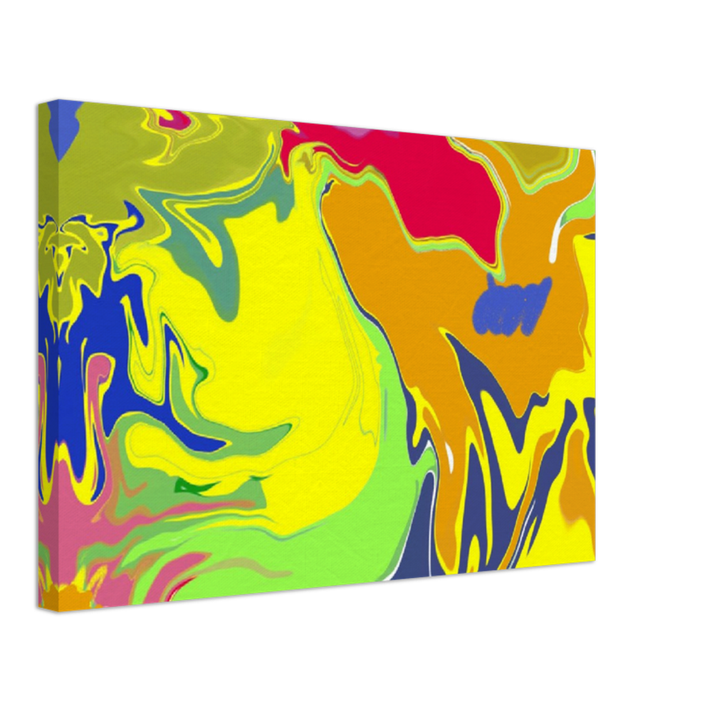 Bright Colourful Canvas Abstract Art Print