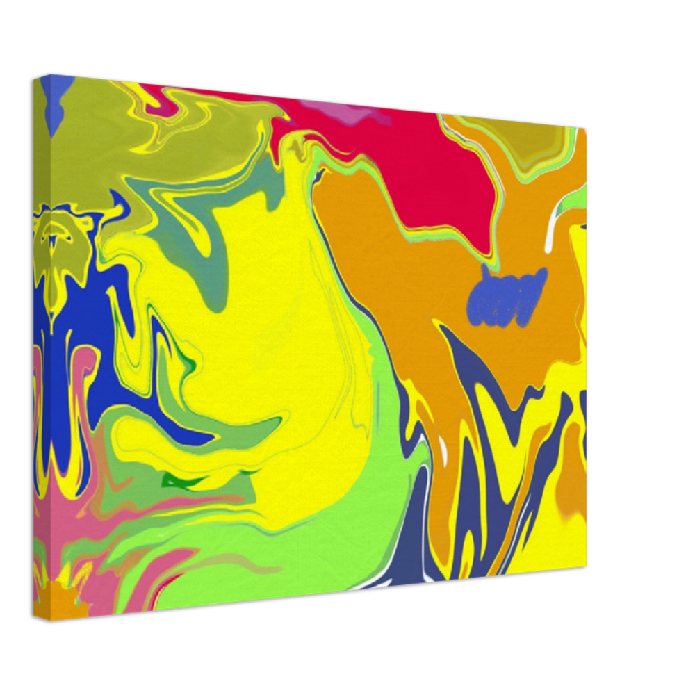 Bright Colourful Canvas Abstract Art Print