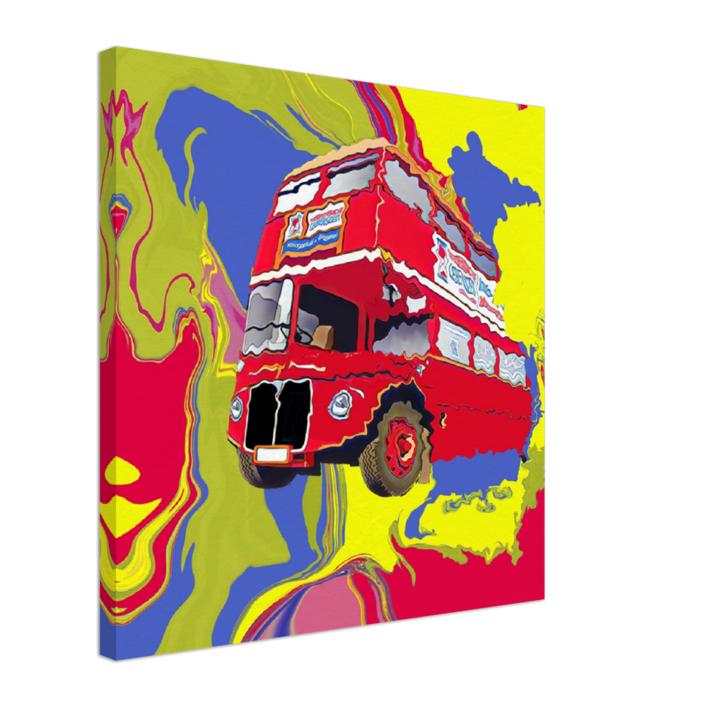 London Bus Abstract Canvas Print