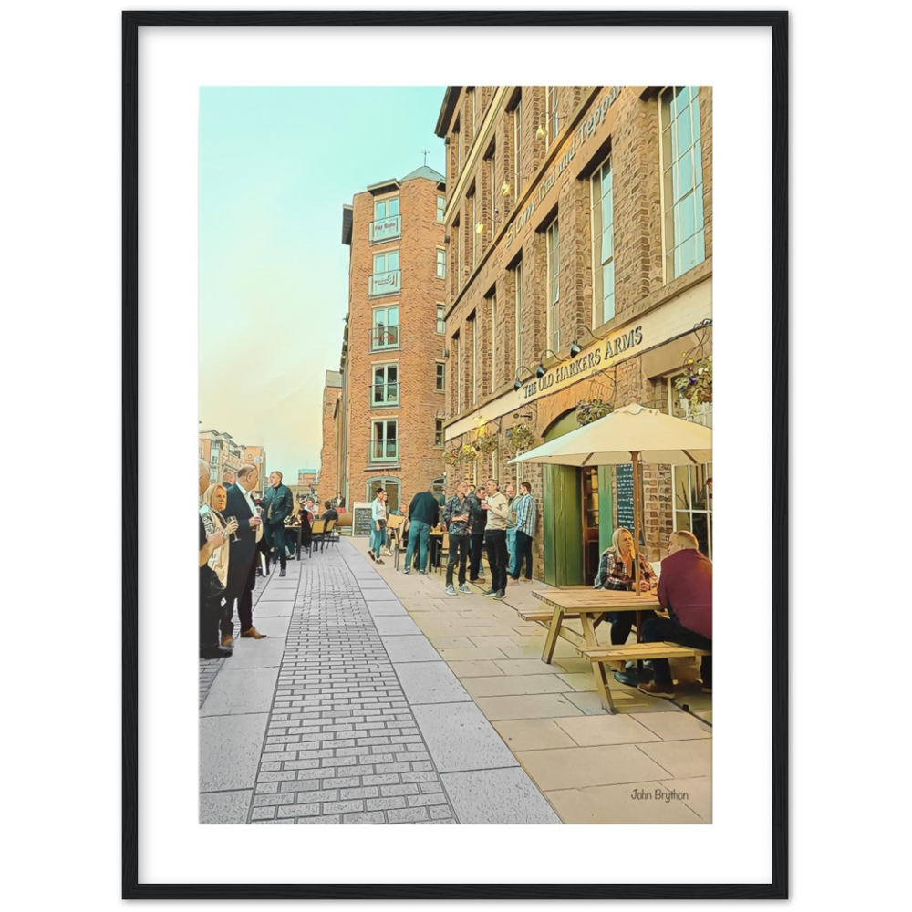 Chester Canal Pub Old Harkers Framed Print