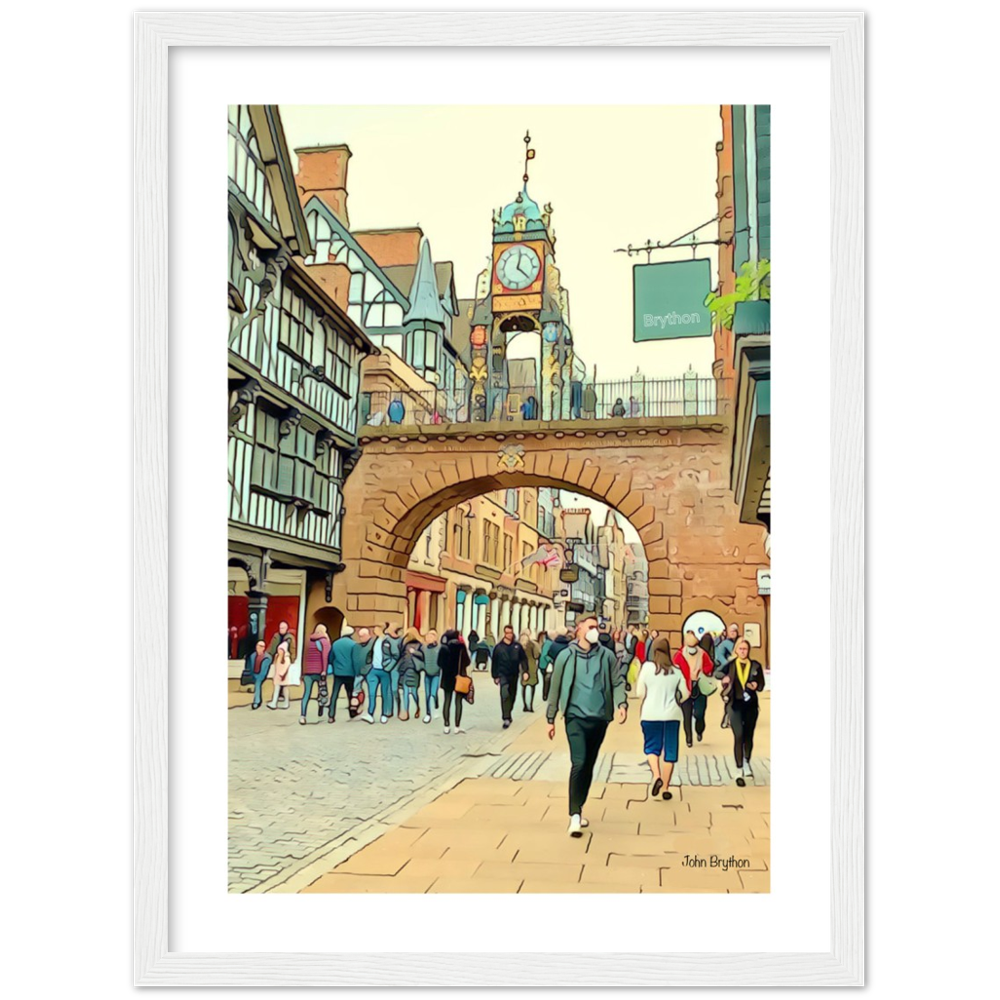 Eastgate Street Chester Framed PrInt by John Brython