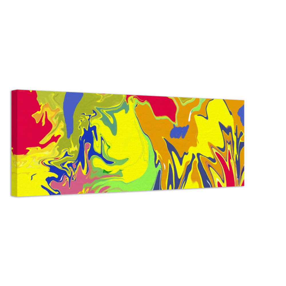Bright Colourful Canvas Abstract Art Print