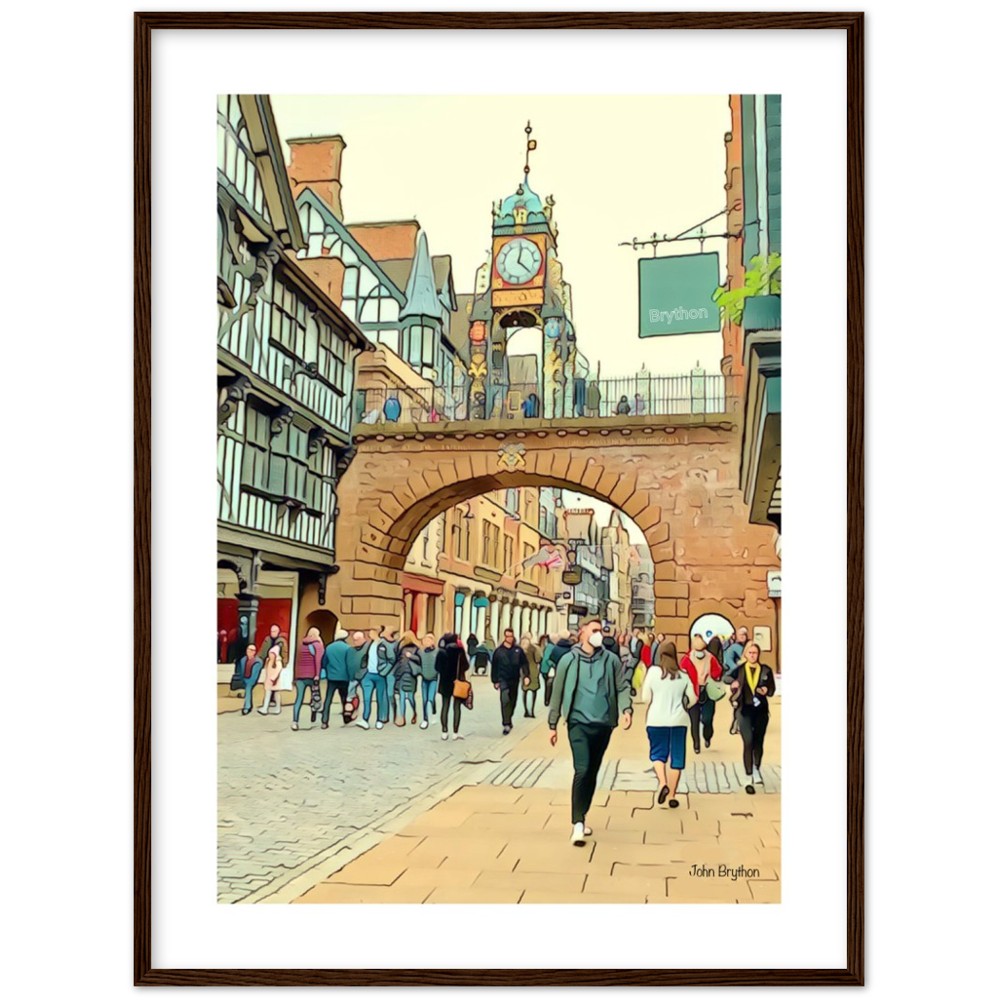 Eastgate Street Chester Framed PrInt by John Brython