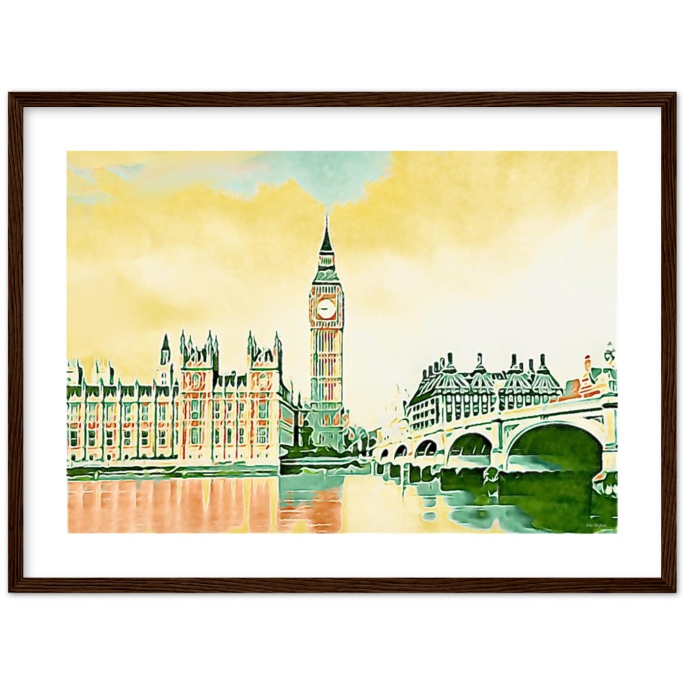 London Westminster River Thames framed print