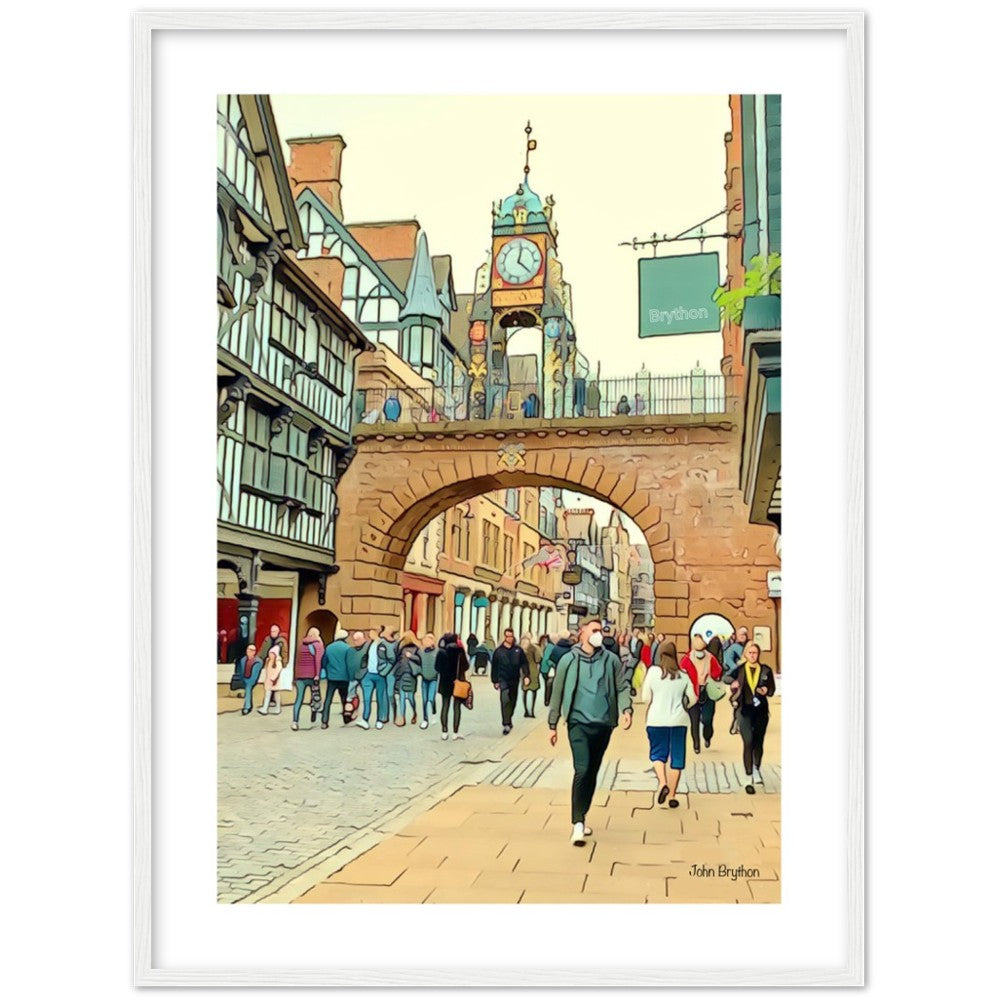 Eastgate Street Chester Framed PrInt by John Brython