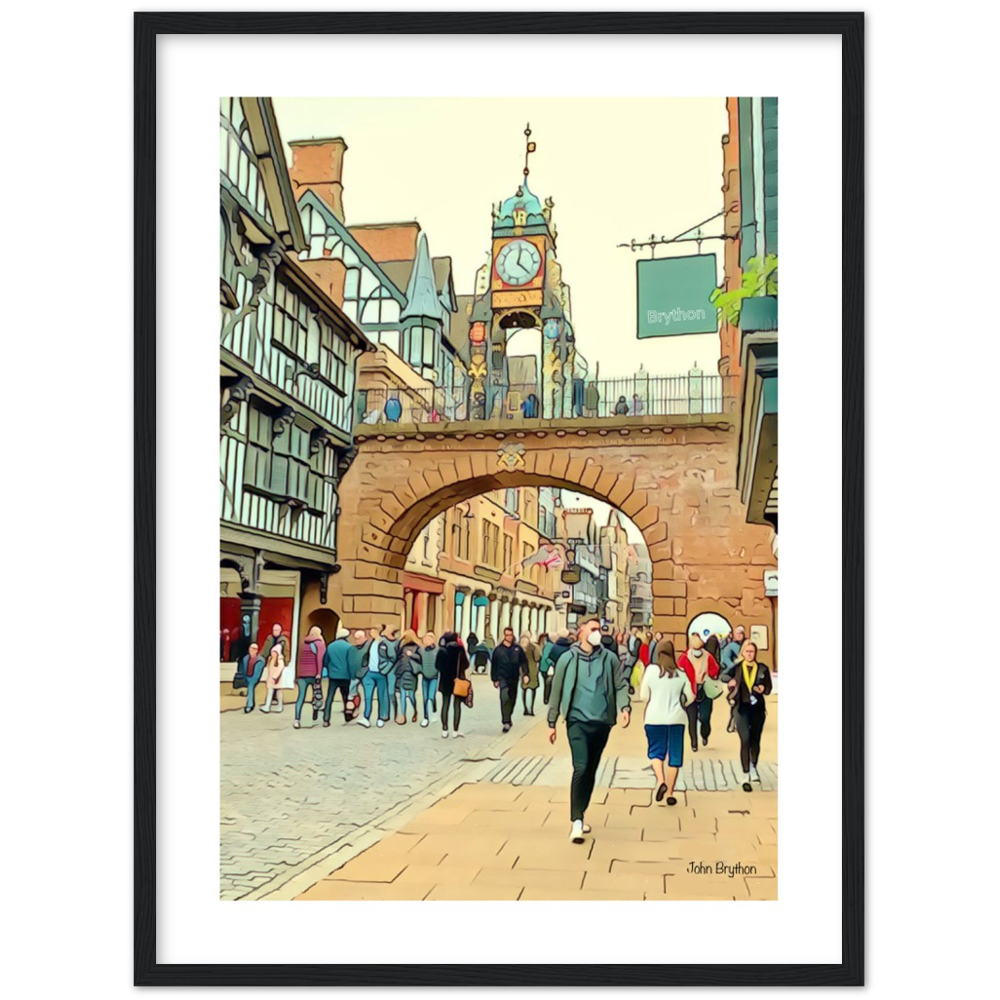 Eastgate Street Chester Framed PrInt by John Brython