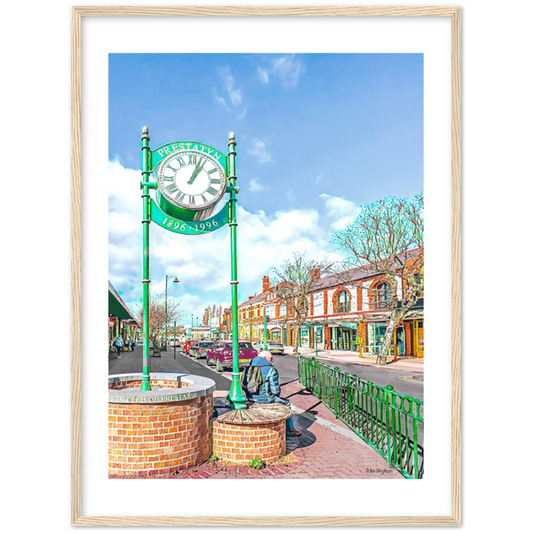 Prestatyn Town Clock Framed Print By John Brython