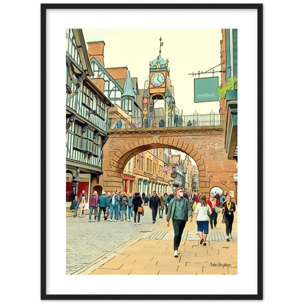 Eastgate Street Chester Framed PrInt by John Brython