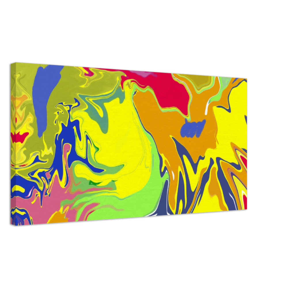 Bright Colourful Canvas Abstract Art Print