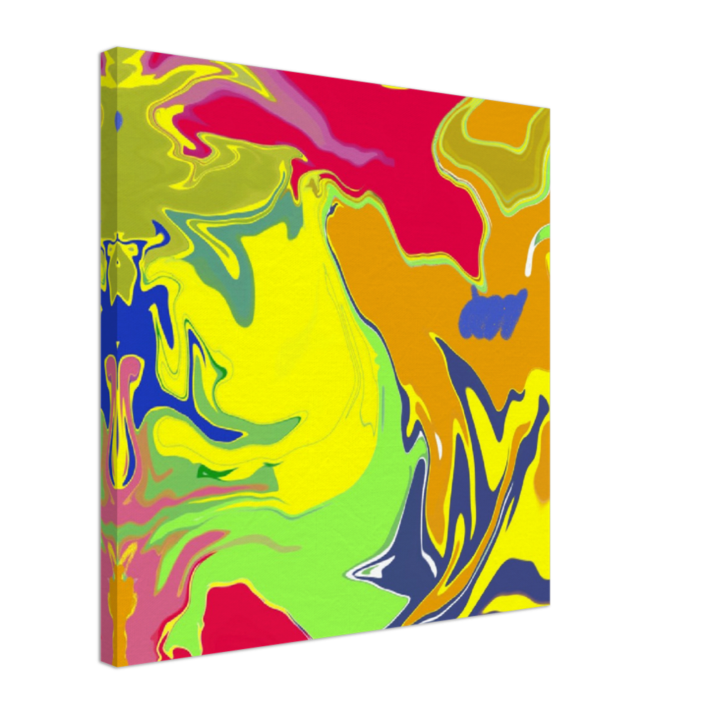 Bright Colourful Canvas Abstract Art Print