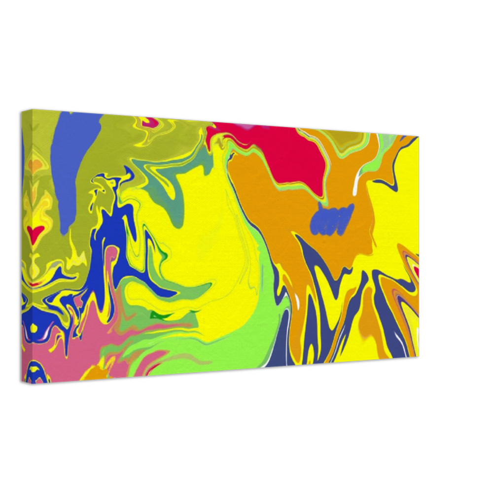 Bright Colourful Canvas Abstract Art Print