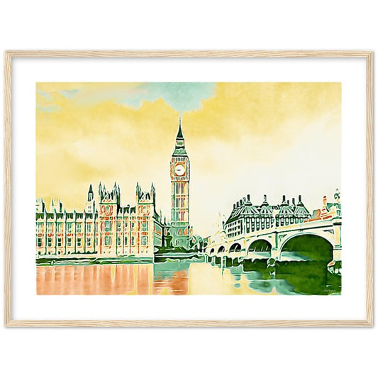 London Westminster River Thames framed print