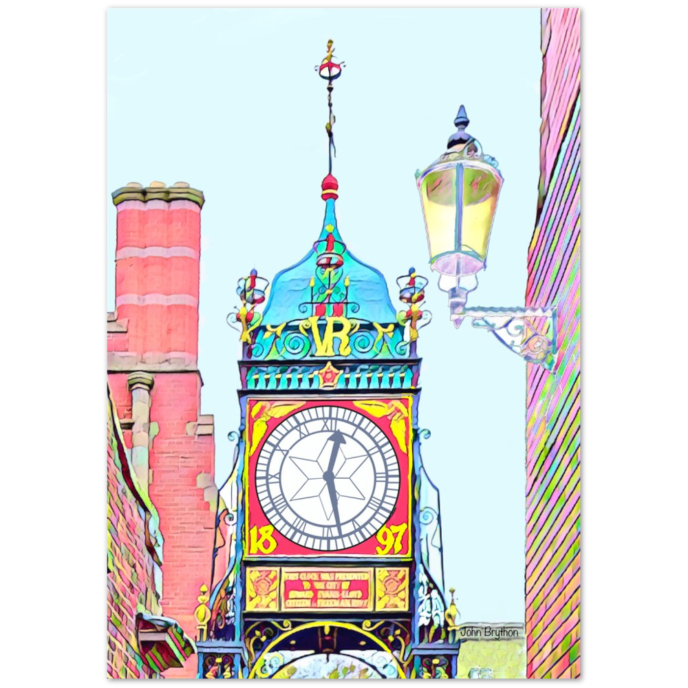 Chester Eastgate Clock Print by John Brython