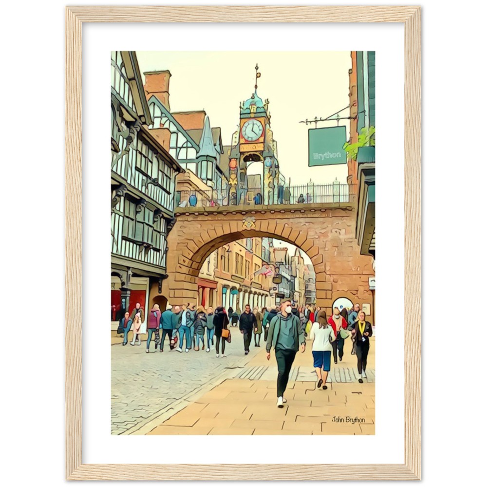 Eastgate Street Chester Framed PrInt by John Brython