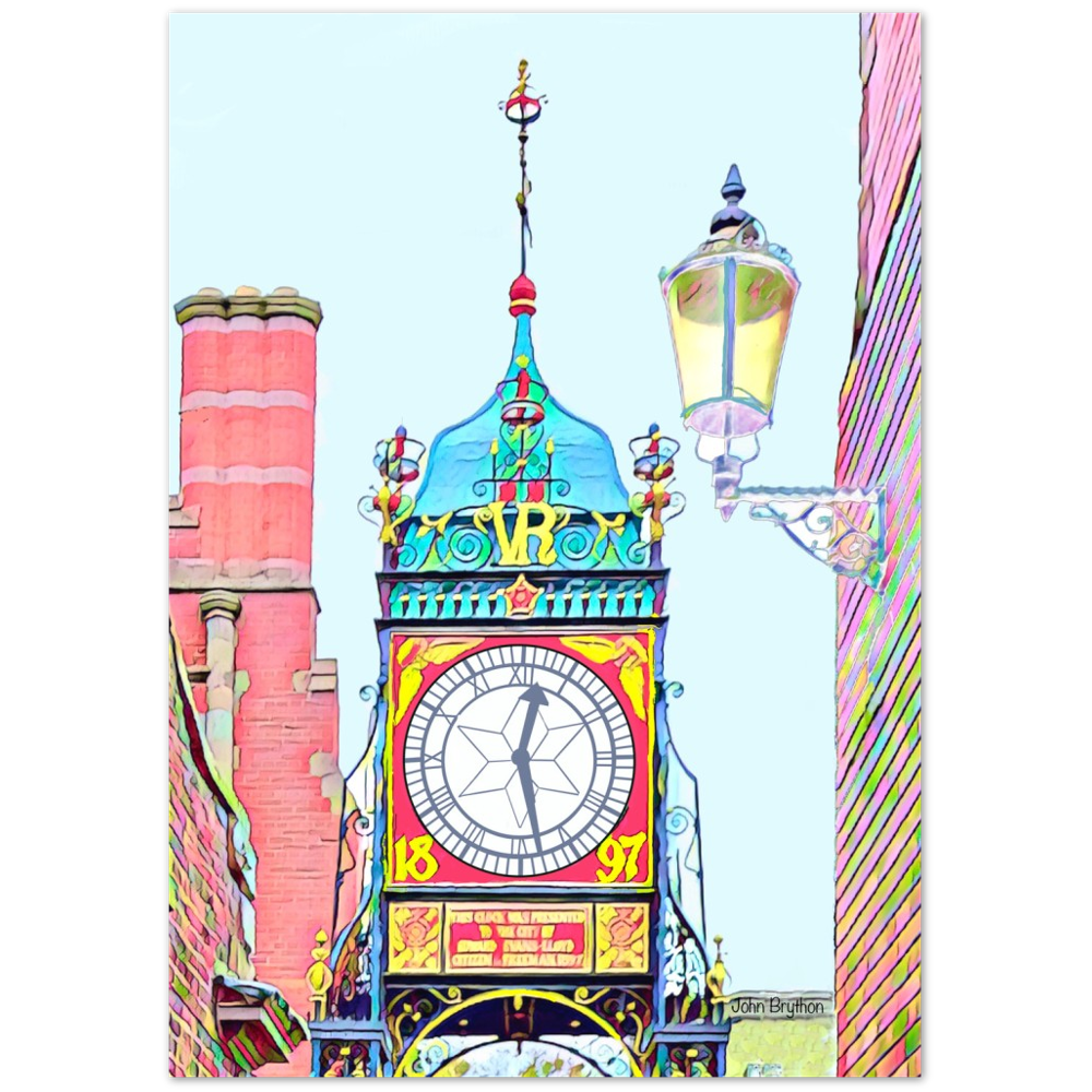 Chester Eastgate Clock Print by John Brython