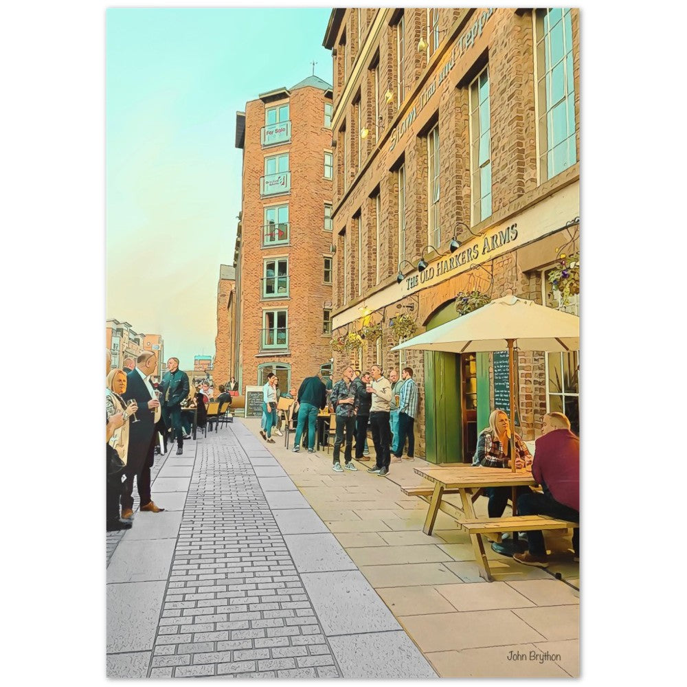 Chester Canal Pubs - Old Harkers Unframed Print