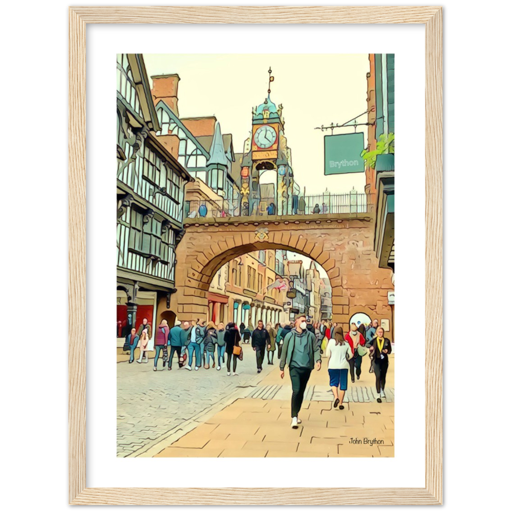 Eastgate Street Chester Framed PrInt by John Brython