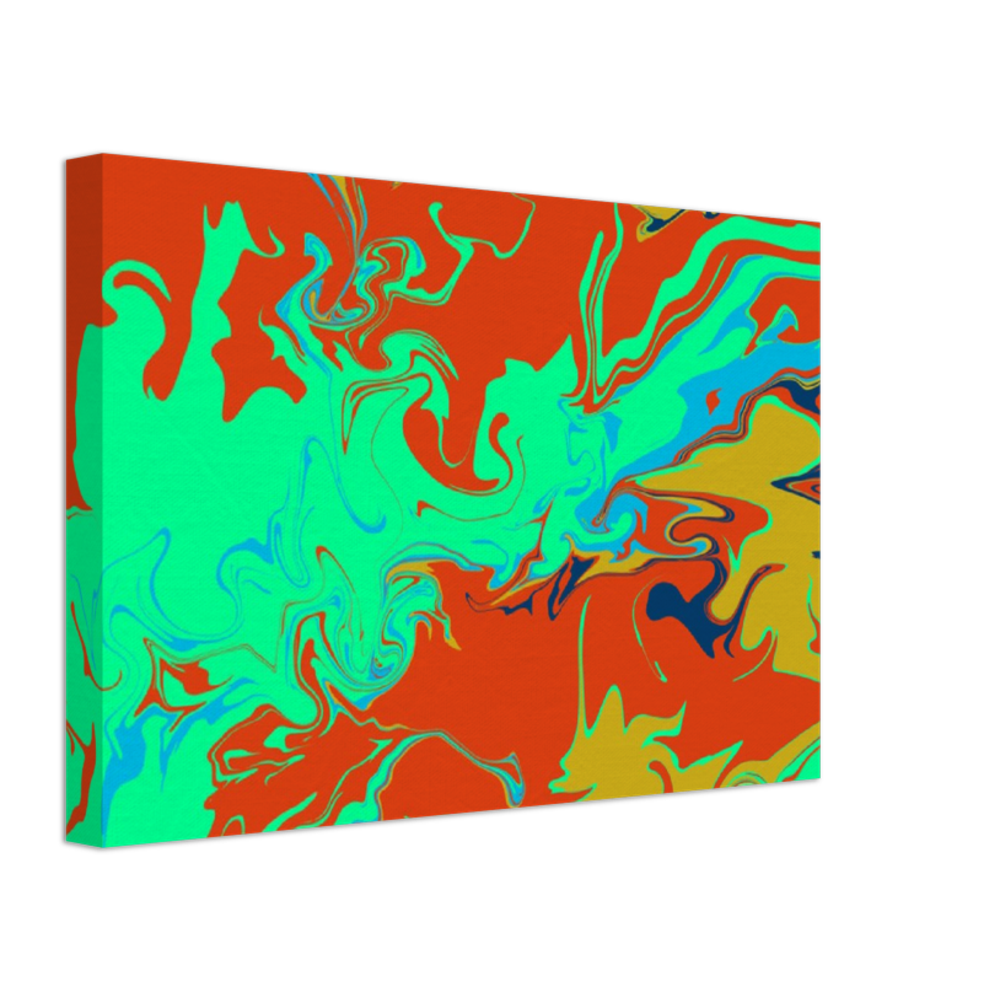 Colourful Abstract Canvas Fractal Art Print