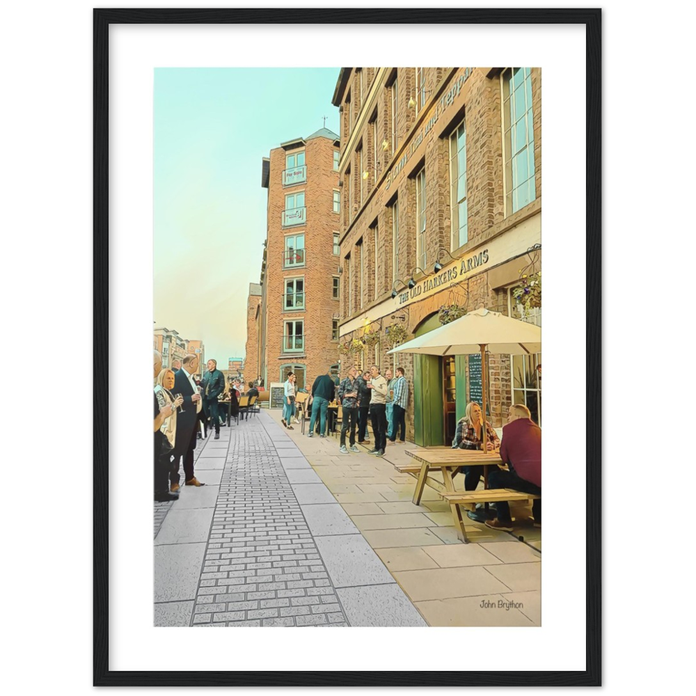 Chester Canal Pub Old Harkers Framed Print