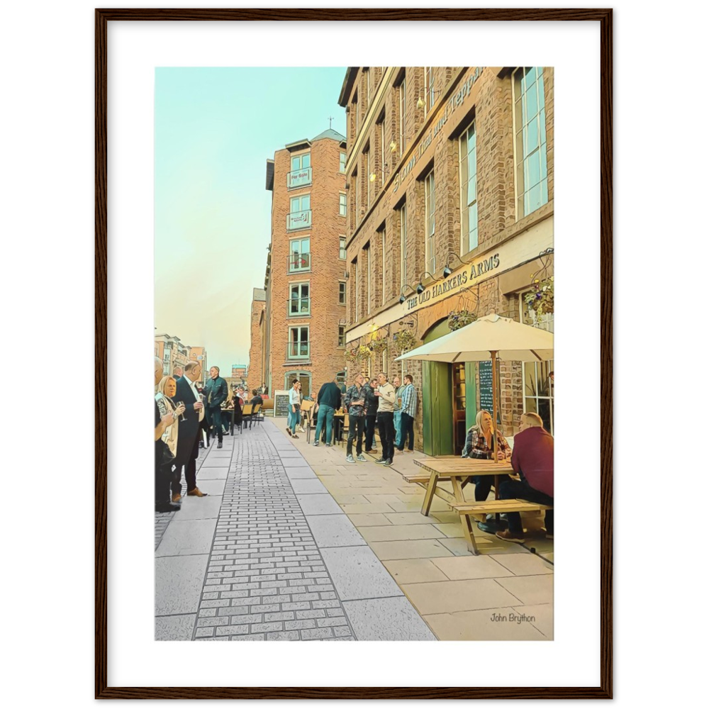 Chester Canal Pub Old Harkers Framed Print