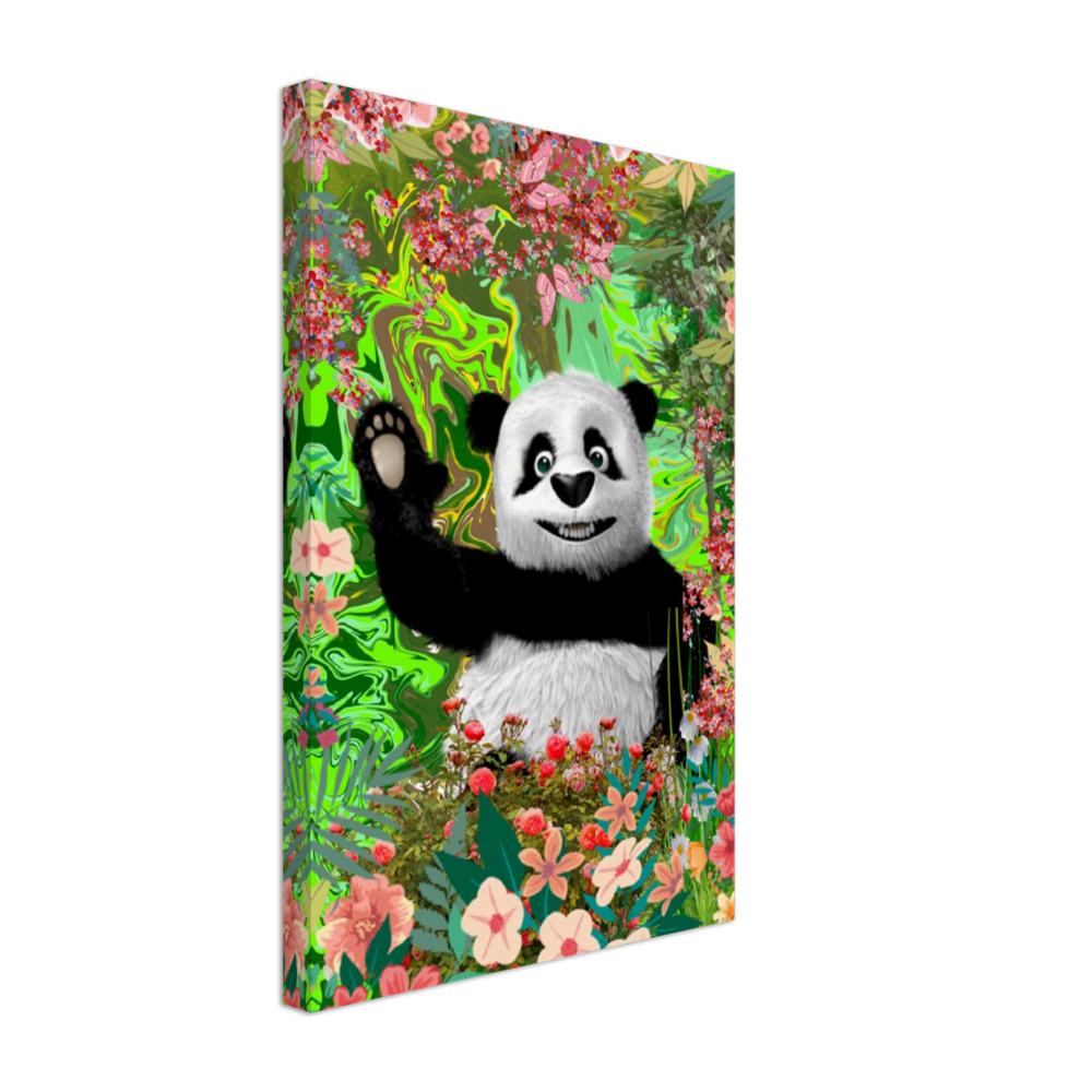 Panda Painting Printed onto Canvas