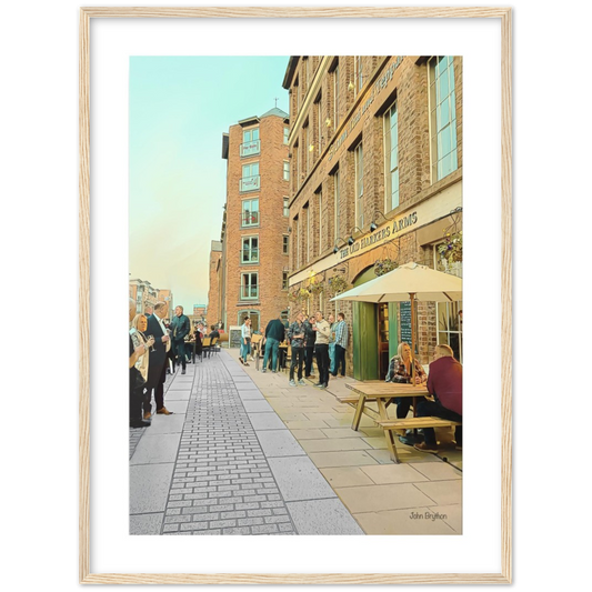 Chester Canal Pub Old Harkers Framed Print