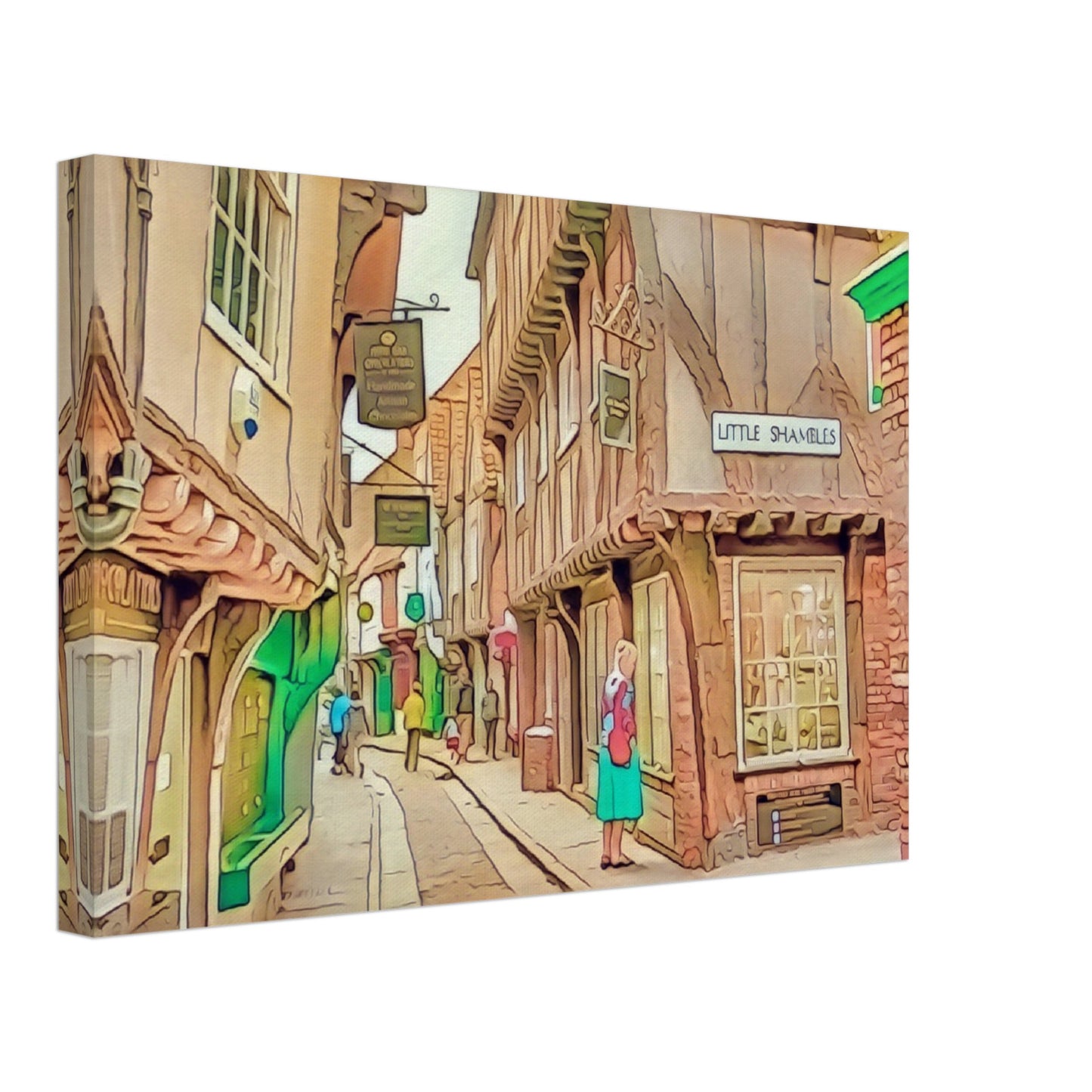 Little Shambles York England Canvas Print John Brython