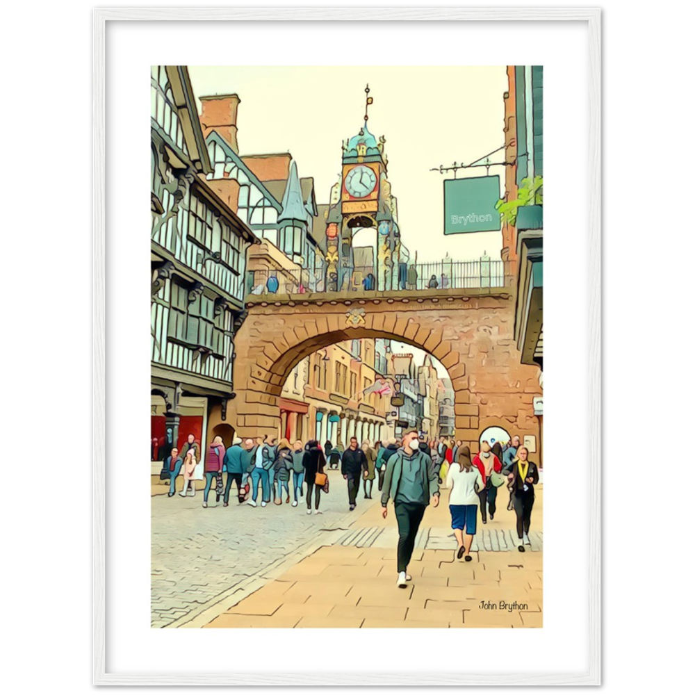 Eastgate Street Chester Framed PrInt by John Brython