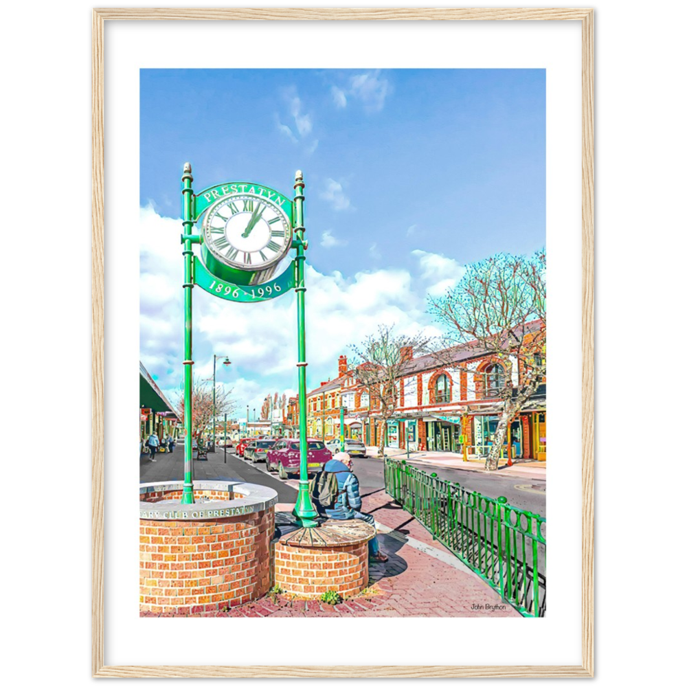 Prestatyn Town Clock Framed Print By John Brython