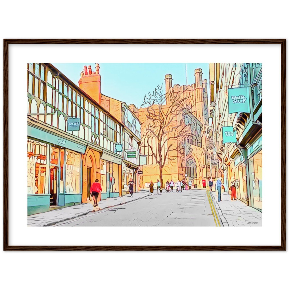 Chester Cathedral Street Art Framed Print